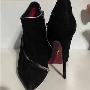 Cesare Paciotti Dagger Red Bottoms Booties